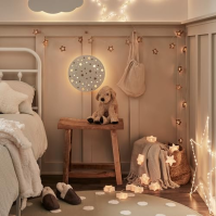 Lights4fun 30cm LED noční obloha noční světlo s dálkovým ovládáním noční světlo dobíjecí dětský pokoj dekorativní nástěnná lampa